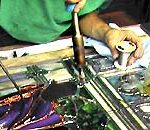 solder seals the copper foiled joints
